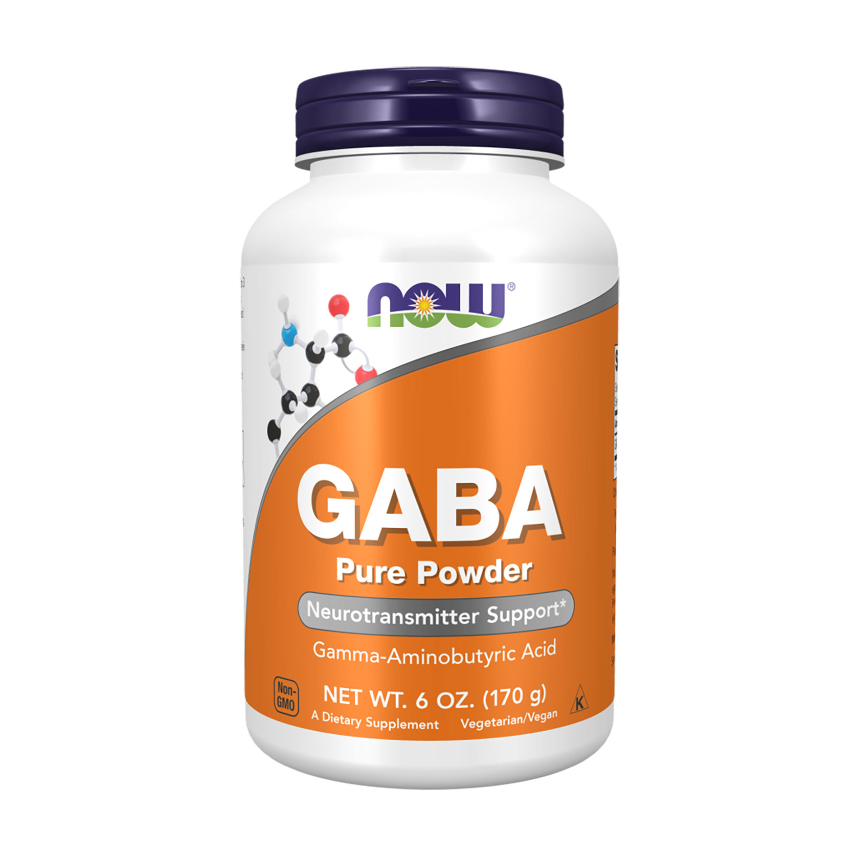 Гамма-аміномасляна кислота NOW foods GABA Pure Powder в порошку, 170 г