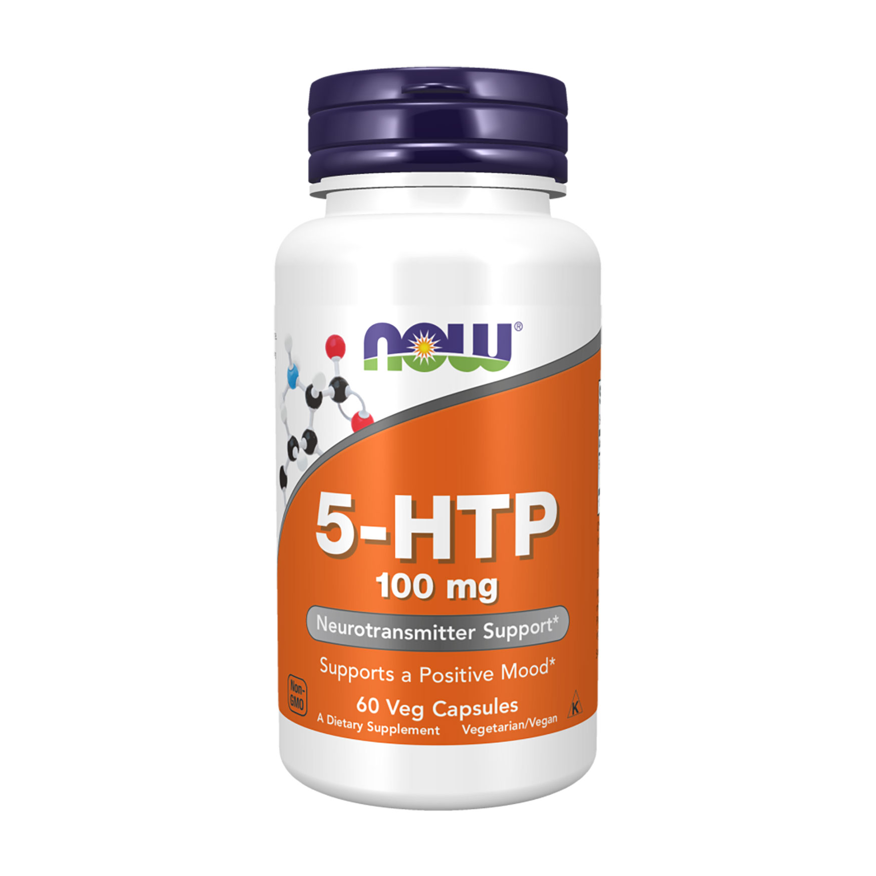 Гідрокситриптофан NOW foods 5-HTP 100 мг, 60 капсул
