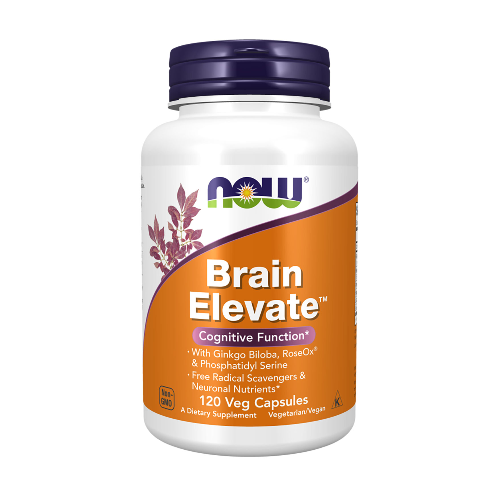 Вітаміни для пам'яті NOW foods Brain Elevate, 120 вегетаріанських капсул